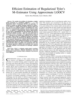 Efficient Estimation of Regularized Tyler's M-Estimator Using Approximate LOOCV