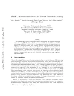 ByzFL: Research Framework for Robust Federated Learning