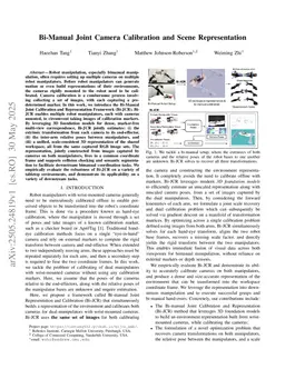 Bi-Manual Joint Camera Calibration and Scene Representation