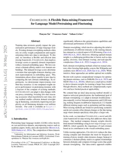 Chameleon: A Flexible Data-mixing Framework for Language Model Pretraining and Finetuning