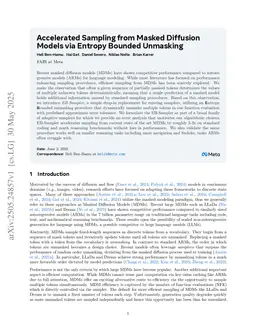 Accelerated Sampling from Masked Diffusion Models via Entropy Bounded Unmasking