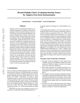 Beyond Multiple Choice: Evaluating Steering Vectors for Adaptive Free-Form Summarization