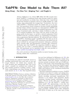 TabPFN: One Model to Rule Them All?