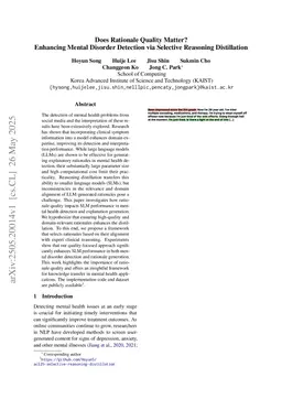 Does Rationale Quality Matter? Enhancing Mental Disorder Detection via Selective Reasoning Distillation