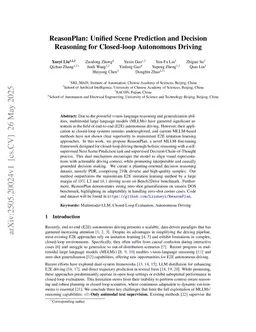 ReasonPlan: Unified Scene Prediction and Decision Reasoning for Closed-loop Autonomous Driving