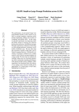 S2LPP: Small-to-Large Prompt Prediction across LLMs
