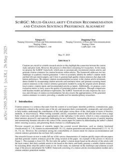 SCIRGC: Multi-Granularity Citation Recommendation and Citation Sentence Preference Alignment