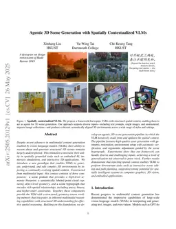 Agentic 3D Scene Generation with Spatially Contextualized VLMs