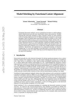 Model Stitching by Functional Latent Alignment