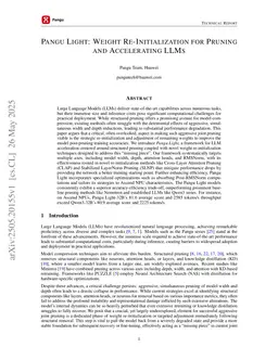 Pangu Light: Weight Re-Initialization for Pruning and Accelerating LLMs