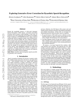 Exploring Generative Error Correction for Dysarthric Speech Recognition