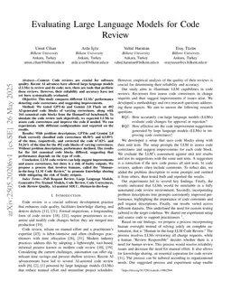 Evaluating Large Language Models for Code Review