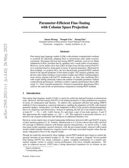 PiCa: Parameter-Efficient Fine-Tuning with Column Space Projection