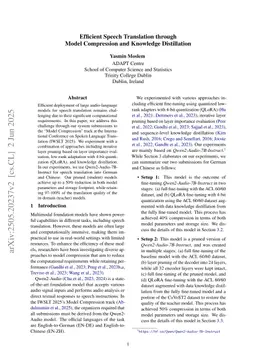 Efficient Speech Translation through Model Compression and Knowledge Distillation