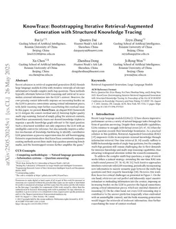 KnowTrace: Bootstrapping Iterative Retrieval-Augmented Generation with Structured Knowledge Tracing