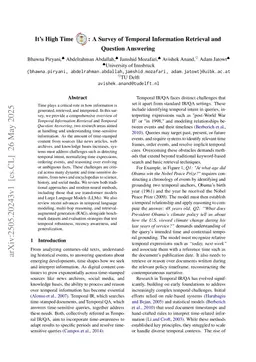 It's High Time: A Survey of Temporal Question Answering