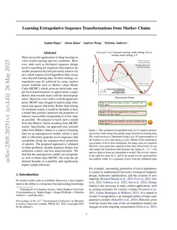 Learning Extrapolative Sequence Transformations from Markov Chains