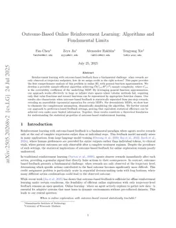 Outcome-Based Online Reinforcement Learning: Algorithms and Fundamental Limits