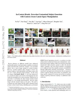 In-Context Brush: Zero-shot Customized Subject Insertion with Context-Aware Latent Space Manipulation