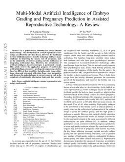 Multi-Modal Artificial Intelligence of Embryo Grading and Pregnancy Prediction in Assisted Reproductive Technology: A Review