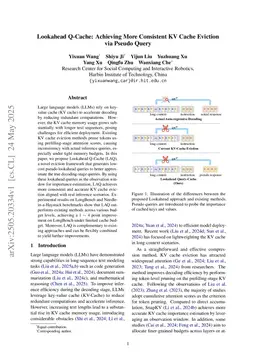 Lookahead Q-Cache: Achieving More Consistent KV Cache Eviction via Pseudo Query