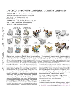 ART-DECO: Arbitrary Text Guidance for 3D Detailizer Construction