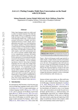 Amulet: Putting Complex Multi-Turn Conversations on the Stand with LLM Juries