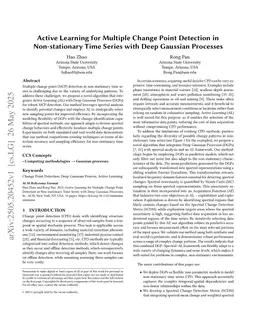 Active Learning for Multiple Change Point Detection in Non-stationary Time Series with Deep Gaussian Processes