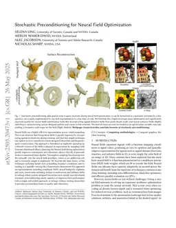 Stochastic Preconditioning for Neural Field Optimization