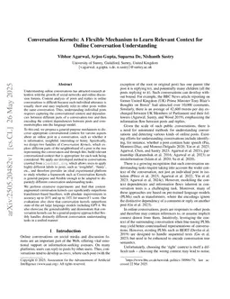 Conversation Kernels: A Flexible Mechanism to Learn Relevant Context for Online Conversation Understanding