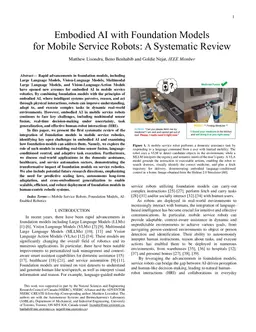 Embodied AI with Foundation Models for Mobile Service Robots: A Systematic Review