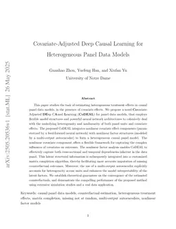 Covariate-Adjusted Deep Causal Learning for Heterogeneous Panel Data Models