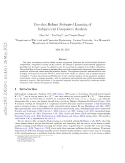 One-shot Robust Federated Learning of Independent Component Analysis