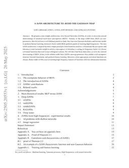 A ZeNN architecture to avoid the Gaussian trap