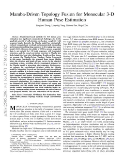 Mamba-Driven Topology Fusion for Monocular 3D Human Pose Estimation