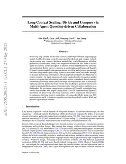 Long Context Scaling: Divide and Conquer via Multi-Agent Question-driven Collaboration