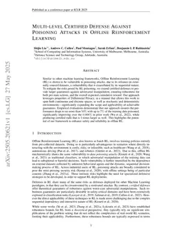 Multi-level Certified Defense Against Poisoning Attacks in Offline Reinforcement Learning