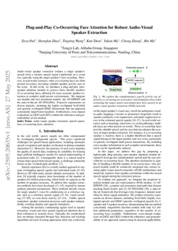 Plug-and-Play Co-Occurring Face Attention for Robust Audio-Visual Speaker Extraction