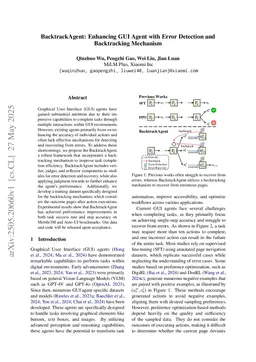 BacktrackAgent: Enhancing GUI Agent with Error Detection and Backtracking Mechanism