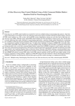 A False Discovery Rate Control Method Using a Fully Connected Hidden Markov Random Field for Neuroimaging Data
