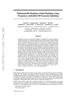 Wideband RF Radiance Field Modeling Using Frequency-embedded 3D Gaussian Splatting