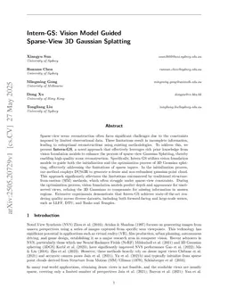 Intern-GS: Vision Model Guided Sparse-View 3D Gaussian Splatting