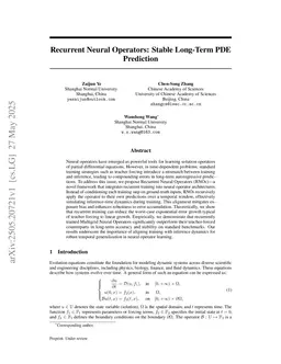 Recurrent Neural Operators: Stable Long-Term PDE Prediction