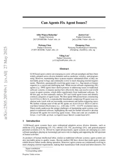 Can Agents Fix Agent Issues?