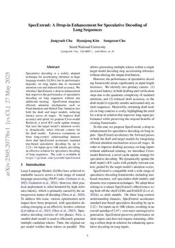 SpecExtend: A Drop-in Enhancement for Speculative Decoding of Long Sequences