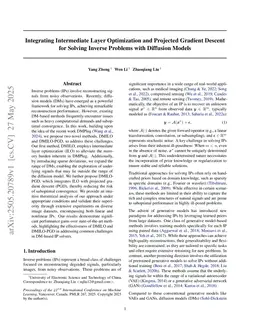 Integrating Intermediate Layer Optimization and Projected Gradient Descent for Solving Inverse Problems with Diffusion Models