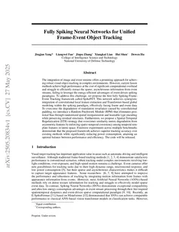Fully Spiking Neural Networks for Unified Frame-Event Object Tracking