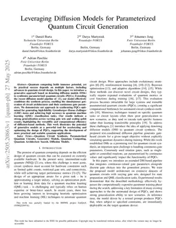 Leveraging Diffusion Models for Parameterized Quantum Circuit Generation