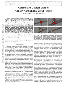 Generalized Coordination of Partially Cooperative Urban Traffic