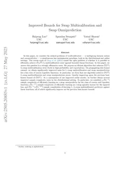 Improved Bounds for Swap Multicalibration and Swap Omniprediction